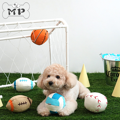 韩代PD宠物狗排球篮球铃铛球玩具