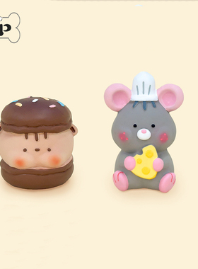 部分现货~韩国meaningless宠物可可马卡龙仓鼠乳胶发声玩具