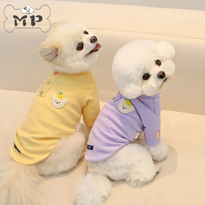 韩代宠物内搭可爱小熊高领打底衫
