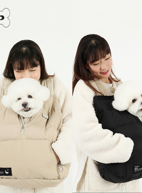 『Memory Pet』韩国ritogato宠物冬季保暖防水可插兜鹅绒胸前包套