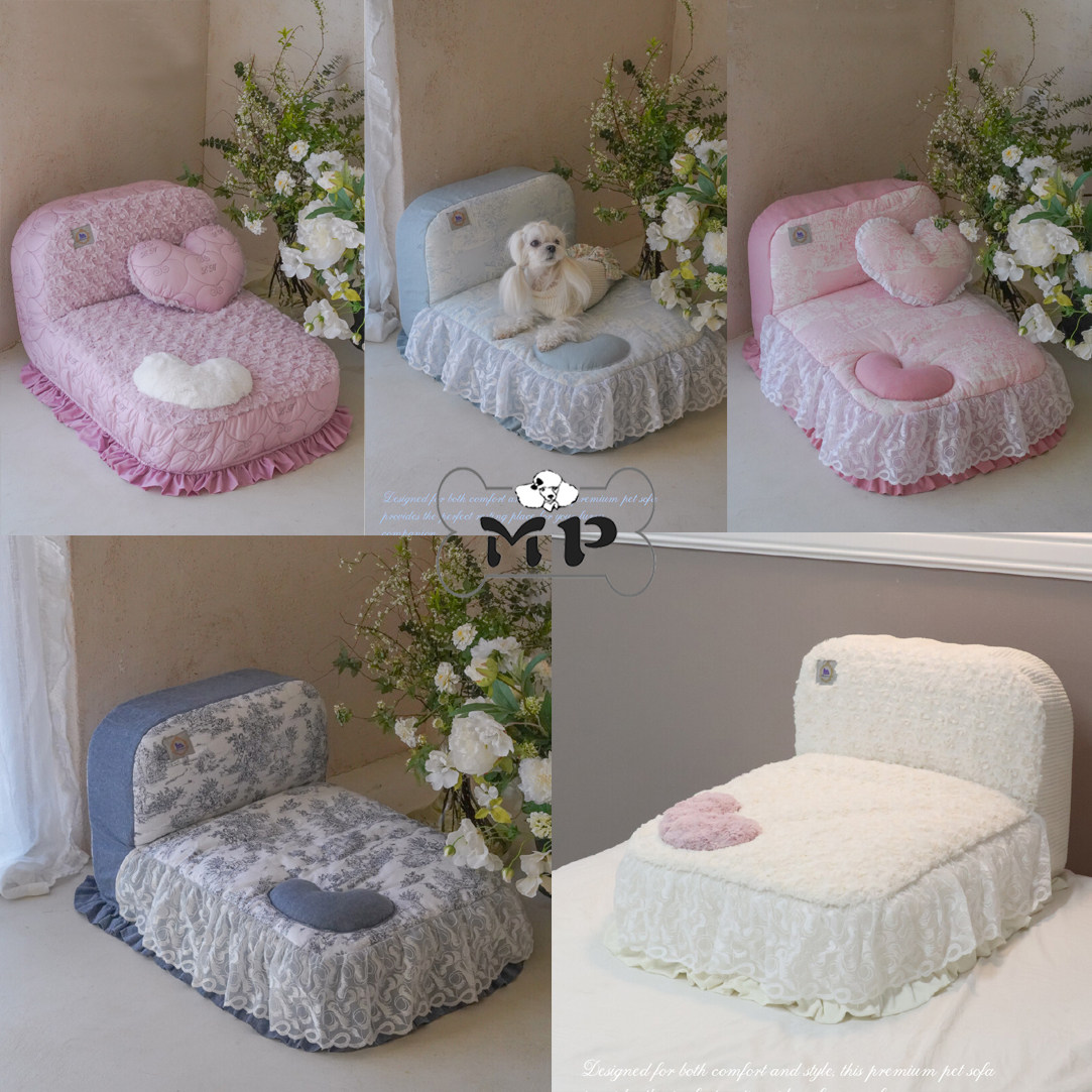 韩代爱心抱枕玫瑰蕾丝边床垫套装