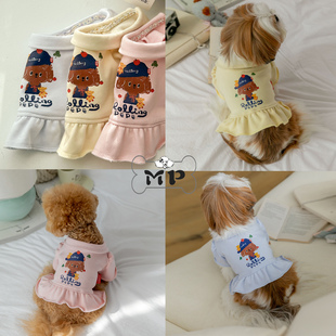 『Memory Pet』韩国代购rollingpepe宠物帽帽熊小狗翻领连衣裙