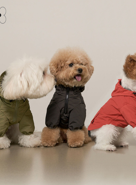 『Memory Pet』韩国smallstuff宠物防风防水连帽半拉链套头夹克