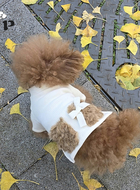 『Memory Pet』韩国代购eomuk宠物秋冬加绒仿貂毛口袋白色针织衫