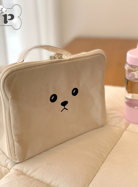 现货~韩国正品ba&ttang宠物保温保冷包可爱萌脸帆布包食品收纳包