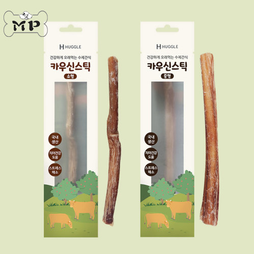韩国huggle宠物高蛋白手工牛筋棒