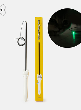 『Memory Pet』韩国buddyboo宠物猫咪钓鱼发光光纤超长逗猫棒玩具