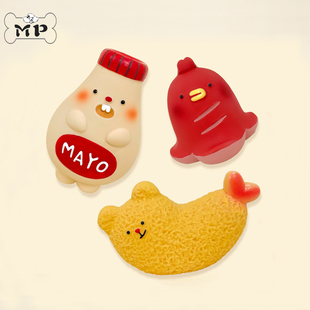 『Memory Pet』韩国meaningless炸虾香肠蛋黄酱狗狗发声玩具3件套