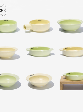 『Memory Pet』韩国bridge宠物黄绿色满天星陶瓷碟盘碗 4月新品