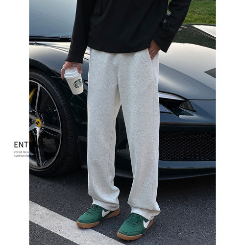 Entong花灰色cleanfit百搭卫裤男款裤子春秋季直筒宽松百搭休闲裤