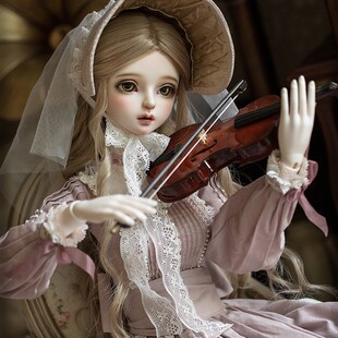 3分/4分BJD娃娃衣服宫廷风洋装MYOU迪丽雅裙子+假发+鞋子+小提琴