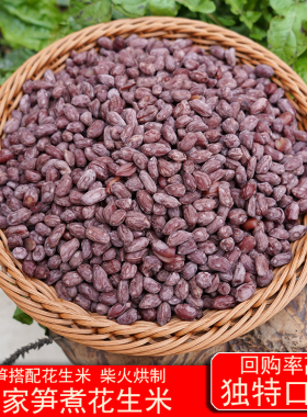 临安天目笋农家水煮五香花生米零食多味红皮花生豆500克袋装临安