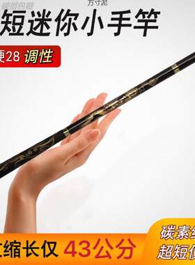 新型鱼竿43厘米超短节28调小手竿