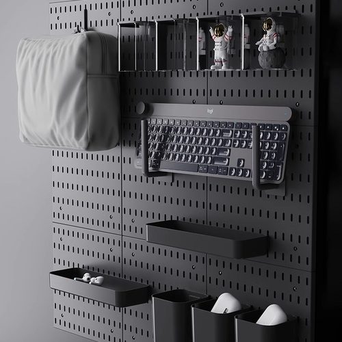 现代洞洞板家居整理收纳电竞桌