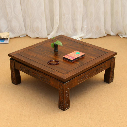 枣花香榫卯结构实木雕花小桌子