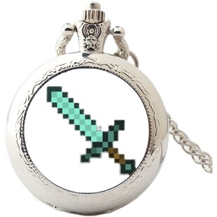 动漫Minecraft我的世界游戏怀表手表学生小孩项链吊坠青少年钟表