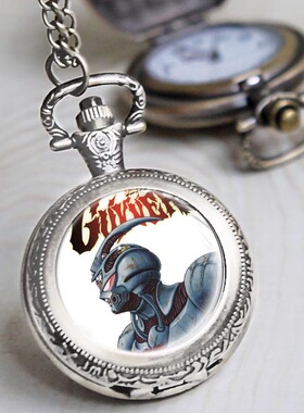 强殖装甲日本动漫 Guyver 斗士二次元复古翻盖怀表动漫挂表项链表