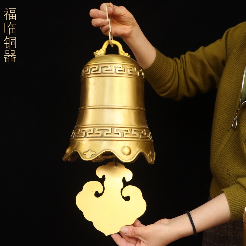 铃铛六字真言钟风铃挂件光面钟