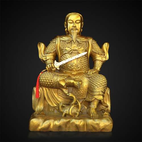纯铜玄天上帝神像真武大帝祖师爷