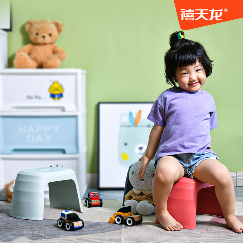 加厚塑料禧天龙儿童凳子防滑