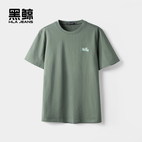 罗纹圆领 撞色小印花 合体版型 舒适休闲