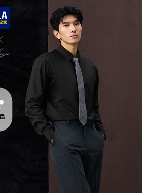 HLA/海澜之家轻商务衫及长袖正装白衬衫25秋新大码通勤职场衬衣男