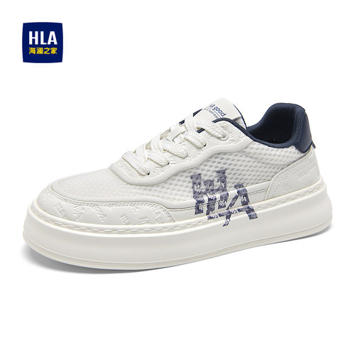 HLA/海澜之家男鞋新款秋夏经典时尚厚底板鞋百搭增高运动休闲鞋子