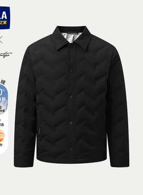 HLA/海澜之家轻商务经典系列羽绒服25秋冬新远红外翻领夹克外套男