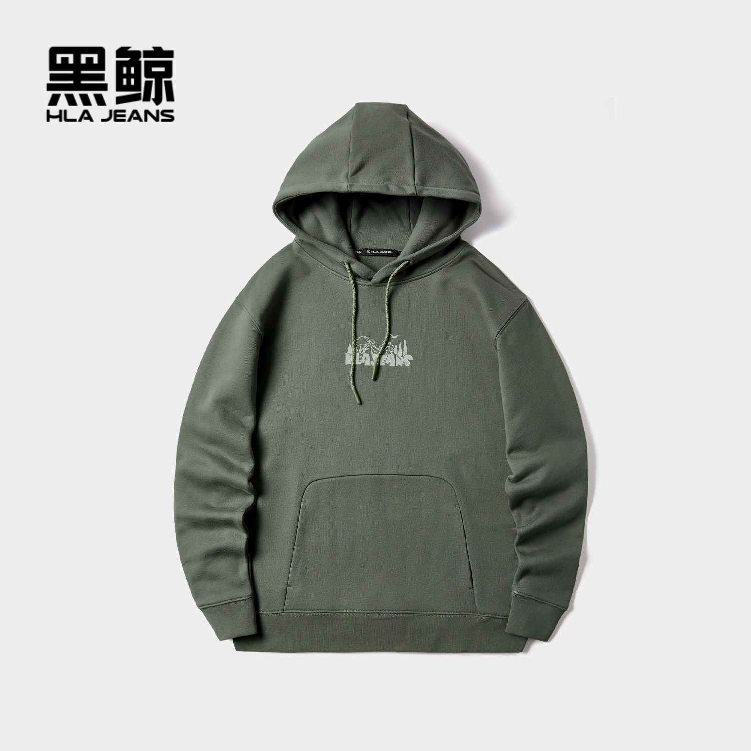 海澜之家旗下黑鲸山系印花卫衣