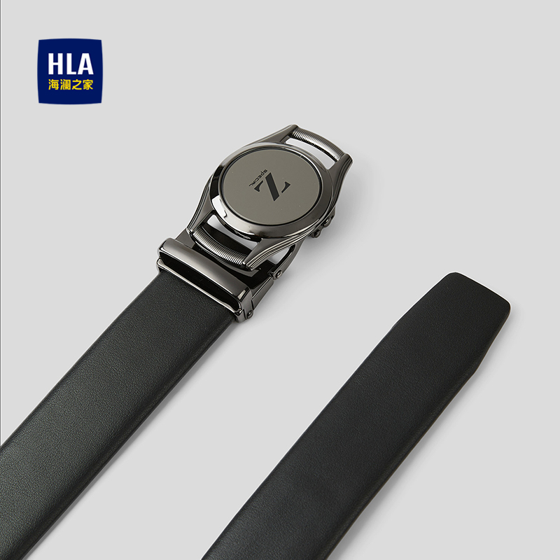 海澜之家商务大气自动扣压花皮带