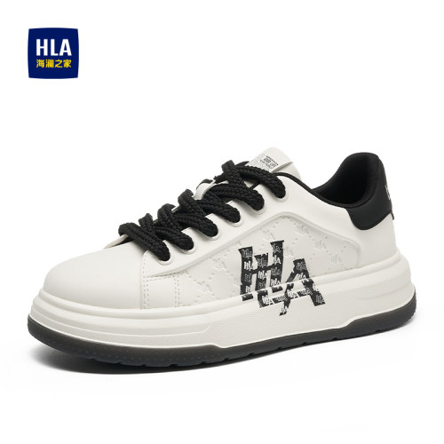 HLA/海澜之家男鞋新款印花增高透气小白鞋潮流百搭休闲板鞋