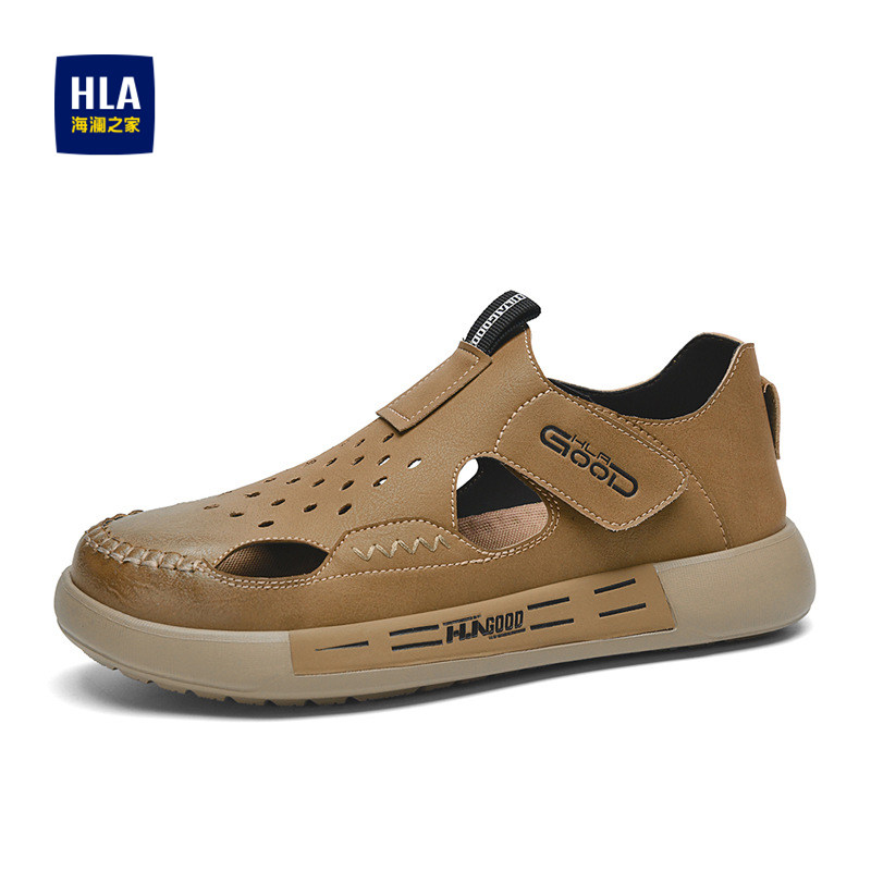 HLA/海澜之家男鞋新款秋夏季透气户外运动凉鞋耐磨包头休闲沙滩鞋,流行男鞋,工装鞋,淘宝优惠券,粉丝福利购,淘宝优惠卷