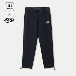 HLA/海澜之家SPRINTING SMILE系列卫裤23秋季空气层松紧腰休闲男