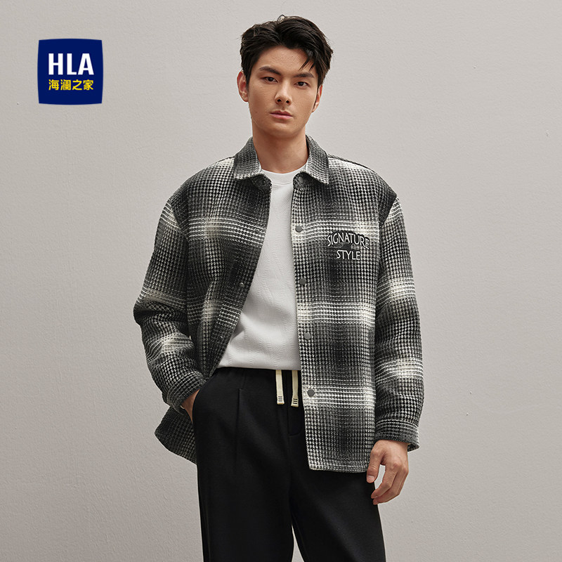 【董事长推荐】HLA/海澜之家夹克25秋冬新款翻领挺括外套男装137A,男装,夹克,淘宝优惠券,粉丝福利购,淘宝优惠卷