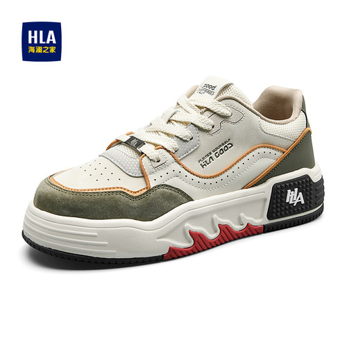 HLA/男鞋板鞋潮流撞色男士休闲鞋复古低帮百搭男款板鞋男生鞋子