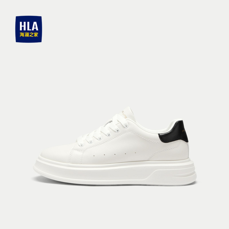 HLA/海澜之家抽绳系带休闲鞋男撞色镶拼圆头印花透气鞋子男,流行男鞋,休闲板鞋,淘宝优惠券,粉丝福利购,淘宝优惠卷