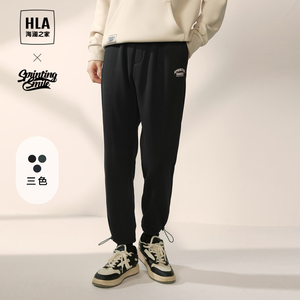 HLA/海澜之家SPRINTING SMILE系列卫裤23秋季新款空气层松紧腰男