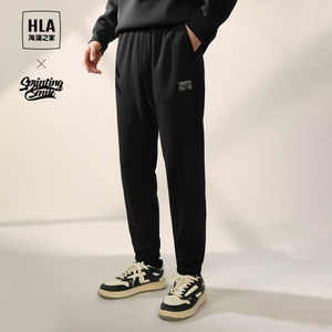 HLA/海澜之家SPRINTING SMILE系列休闲裤23秋季新款松紧腰卫裤男