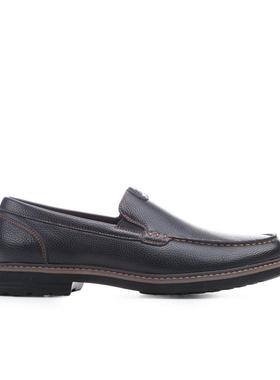 代购NUNN BUSH男士乐福鞋透气软底舒适防滑圆头平跟套脚手缝工艺