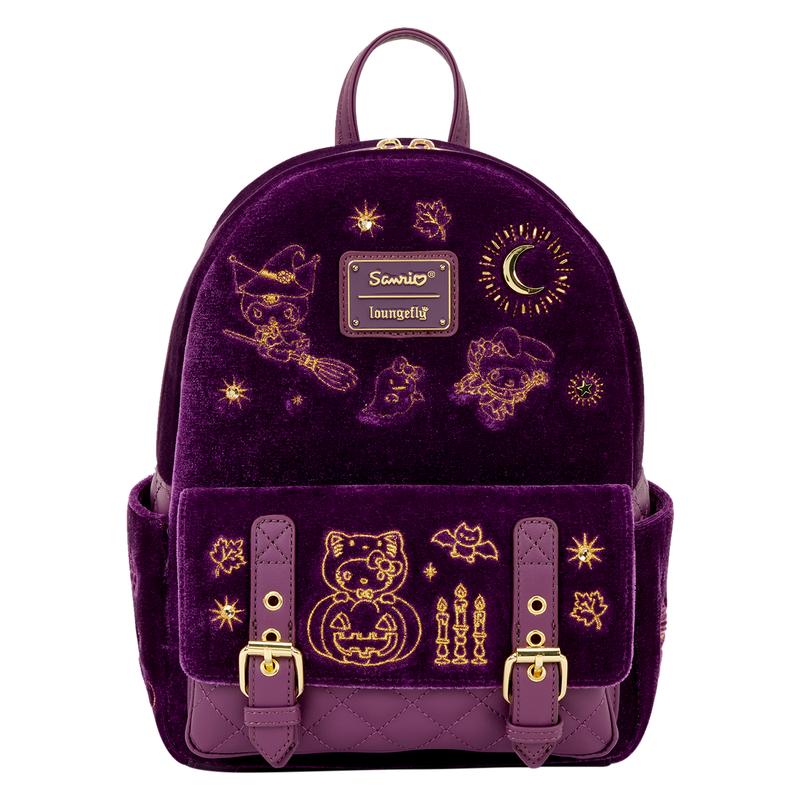 代购代购Loungefly三丽鸥Hello Kitty限定万圣节服饰天鹅绒迷你