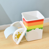 家用卡通垃圾桶可爱少女卧室客厅创意垃圾桶儿童小号纸篓带有摇盖