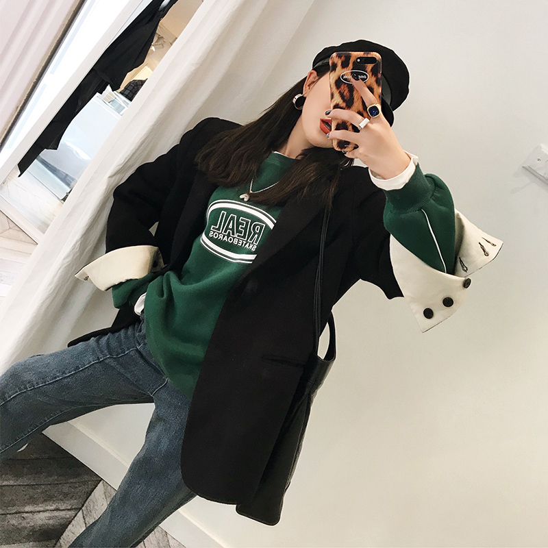ACSENSE 2018Çﶬпî¿íËɼӺñ¸´¹ÅÑòÃ«ÄØÎ÷×°ÍâÌ×Å®º«oversize
