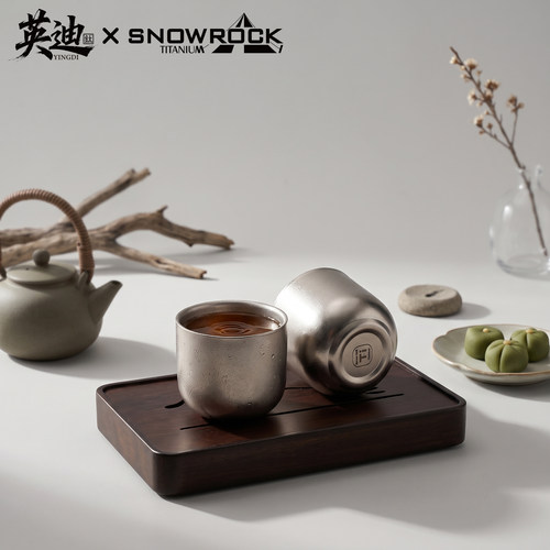 纯钛冰花125ml双层隔热茶杯