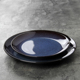 外贸出口 某牌 高端 窑变靛蓝色 主餐盘 牛排盘10寸8寸圆形平盘