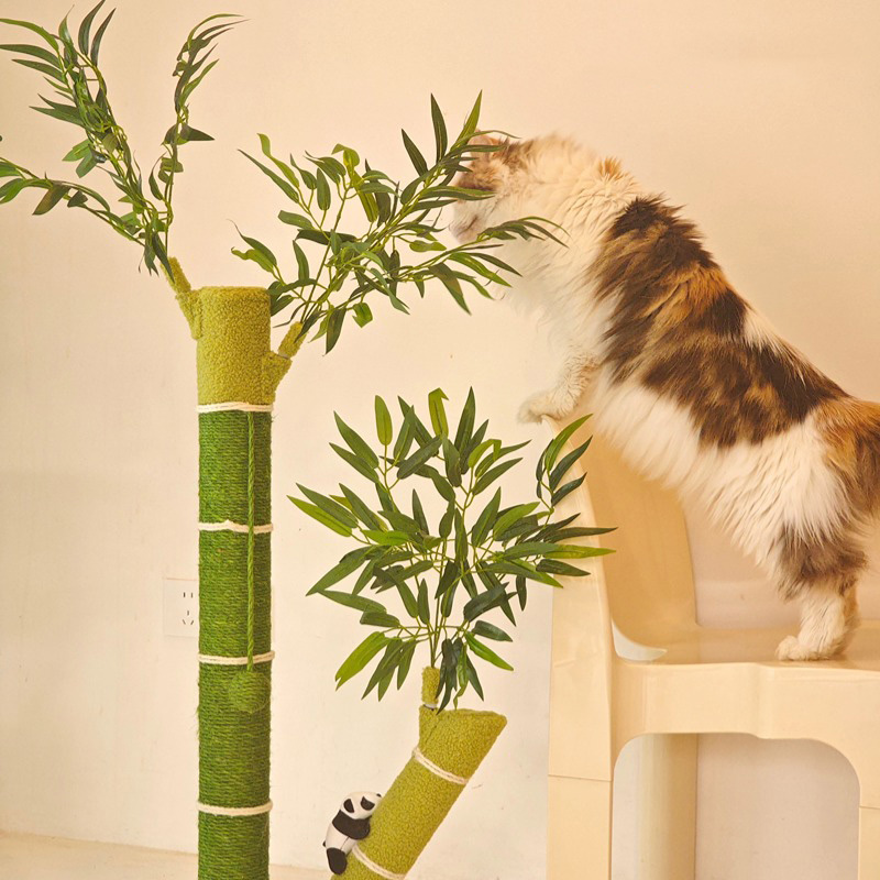 竹子绿植猫爬架立式剑麻猫爬柱耐抓不掉屑猫咪自嗨磨爪玩具猫抓柱