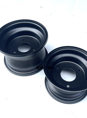 ATV自制四轮卡丁车沙滩车改装配件三孔黑色6寸/7寸轮毂钢圈轮辋