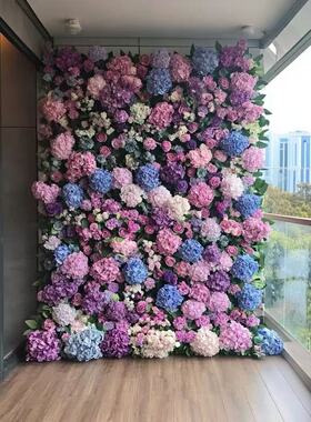 潮流地标花墙植物墙影视直播背景