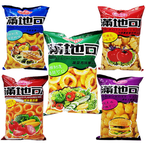 满地可蔬菜鸡味圈汉堡球番茄鱿鱼圈办公宿舍休闲零食膨化食品小吃