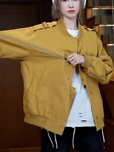 超火炸街棒球服女ins潮网红爆秋季新款短夹克XZ302B-1-JK1192P65图片