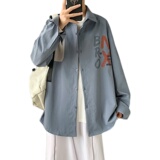 秋季新款帅气ins复古韩系宽松潮流休闲衬衫XZ304B-CS2008P45，男装衬衫，星座302B-1